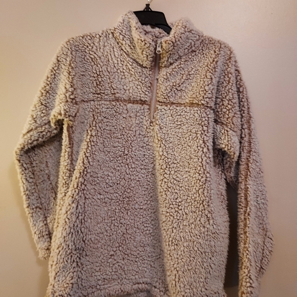 Sherpa quartet zip pullover med ladles brown - Picture 3 of 11